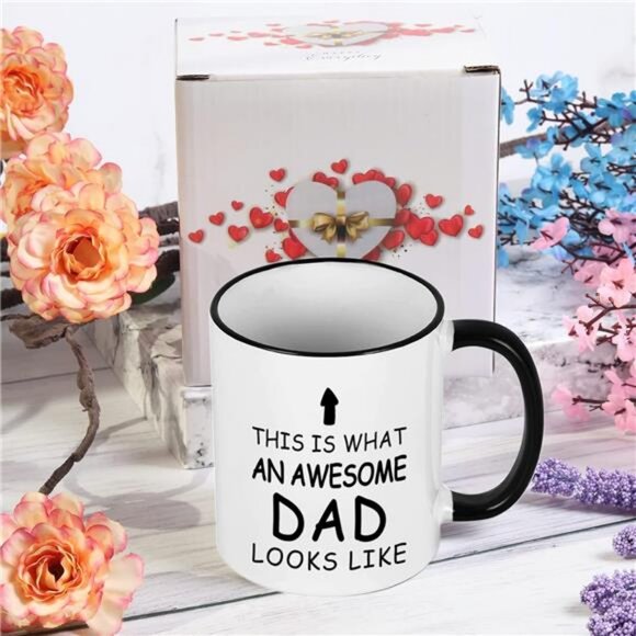 Gifts for Dad, Awesome Dad Mug, This is What an Awesome Dad Looks Likes Mug 11oz - Picture 7 of 8